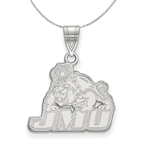 Sterling Silver James Madison U Medium Pendant Necklace - 20 Inch